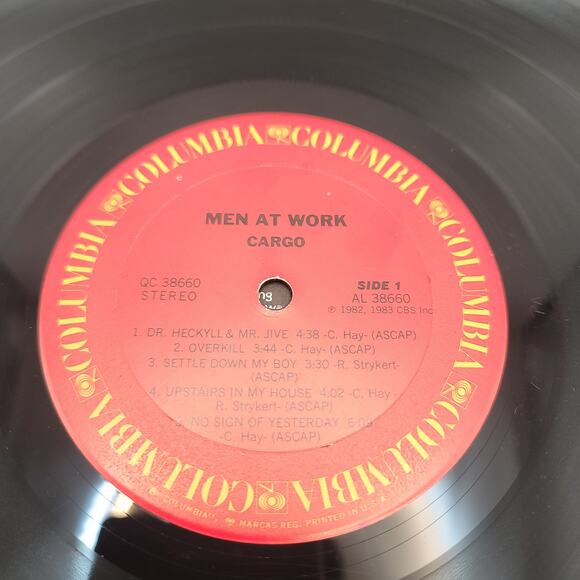 Men At Work Cargo Vinyl Record 1983 - Picture 4 of 6